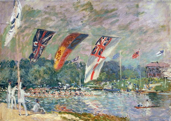 Poster Regatta at Molesey, 1874 (oil on canvas)