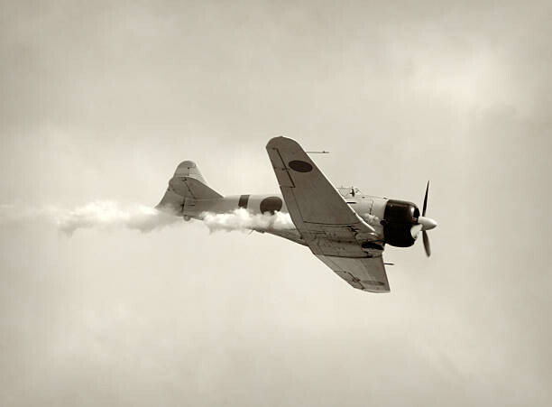 Poster Retro fighter airplane