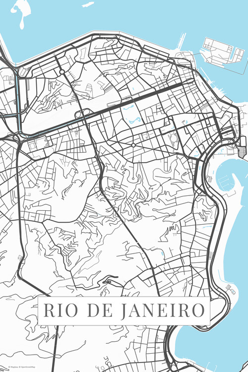 Poster Rio de Janeiro white