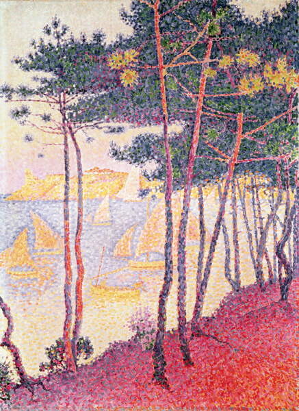 Poster Sailing boats and pine trees, 1896