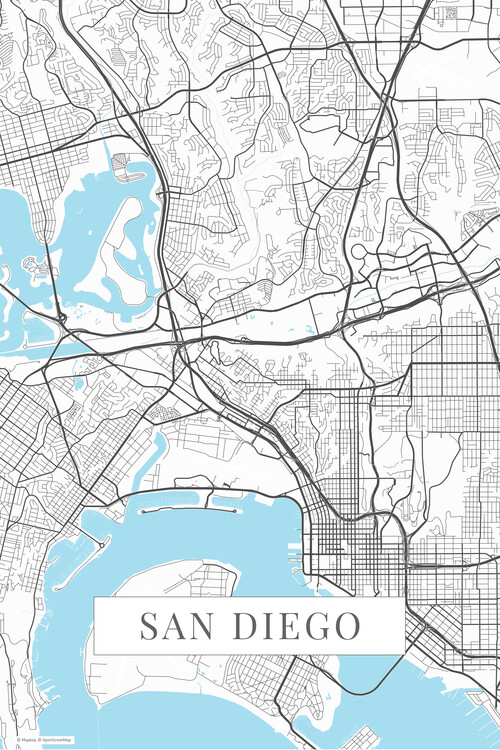 Poster San Diego white
