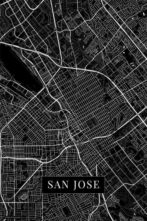 Poster San Jose black