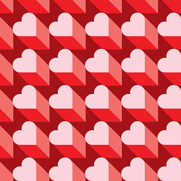 Poster Seamless Heart Pattern. Ideal for Valentine's
