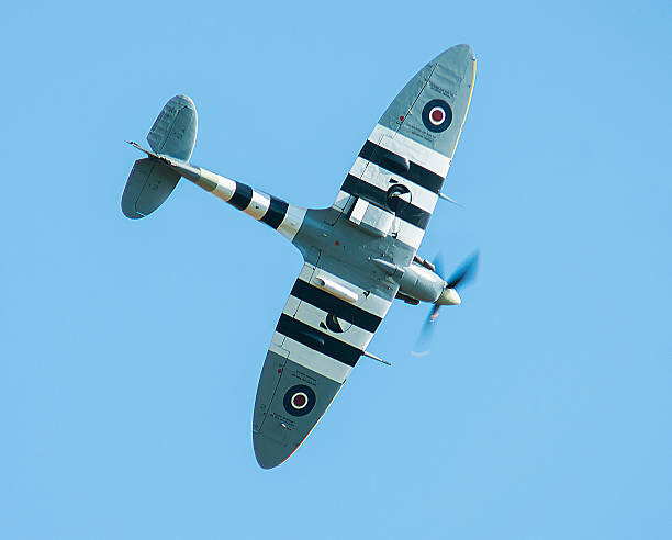 Poster Spitfire With Invasion Markings.