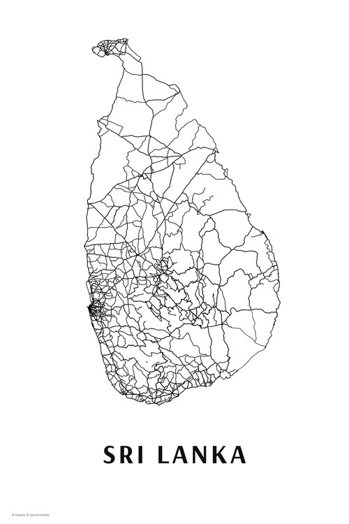 Poster Sri Lanka black & white