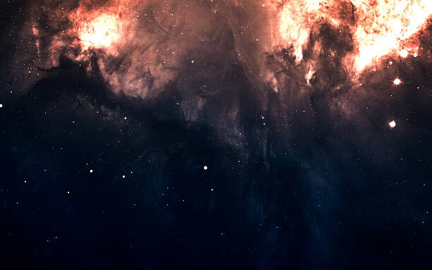 Poster Starfield in deep space many light