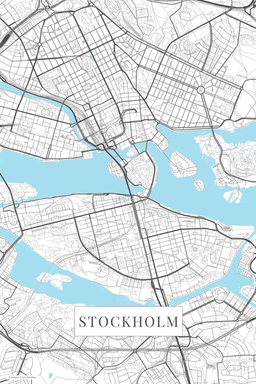 Poster Stockholm white