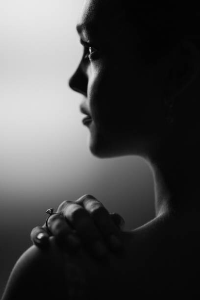 Poster Stylish black and white close up