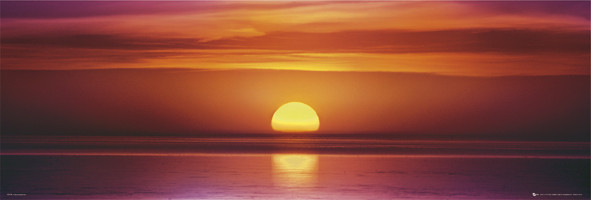 poster quadro sunset em