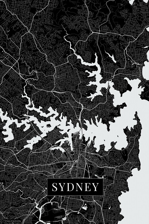 Poster Sydney black