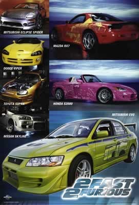 fast and furious 2 cars