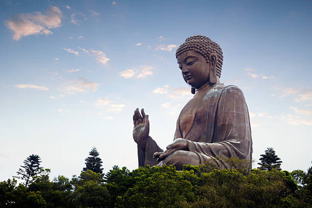 Poster Tian tan buddha in the morniing