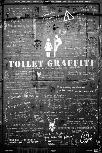 Poster Toilet graffiti Wall Art, Gifts & Merchandise |