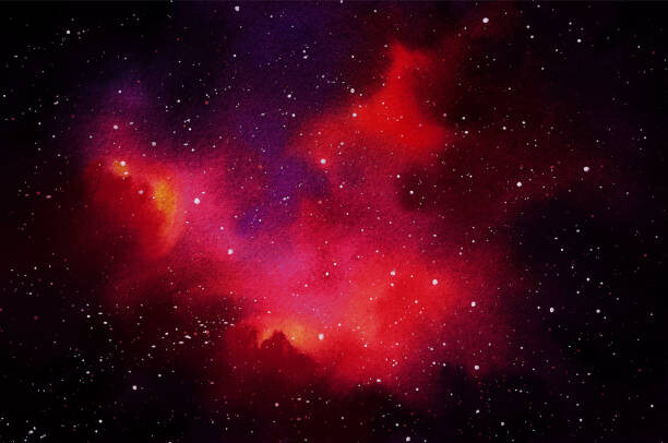 Poster Vector cosmic illustration. Beautiful colorful space