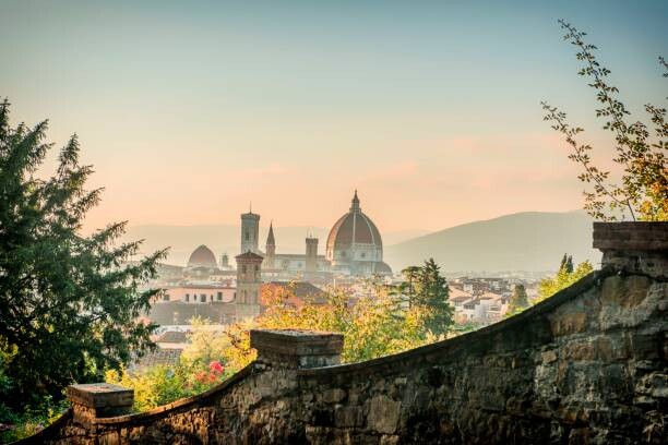 Poster View of Florence at twilight