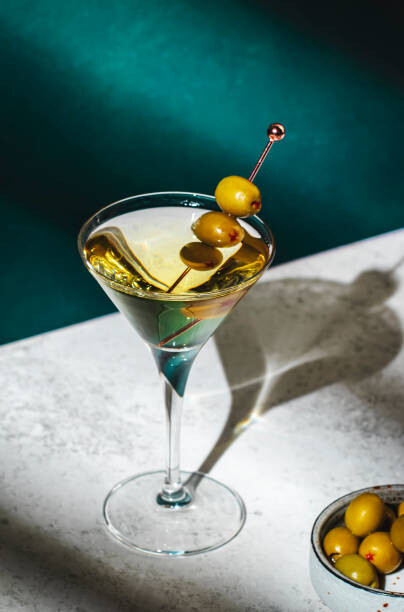 Poster Vodka martini, classic alcoholic cocktail drink