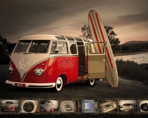 Roxy Surf Surf Van VW Volkswagen Camper Laptop Adesivo Finestra 200mm 
