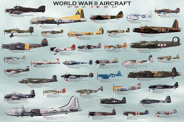 WW2 WWII WORLD WAR 2 WALL ART CANVAS PRINT POSTER PHOTO PICTURE AIRCRAFT DECOR . 