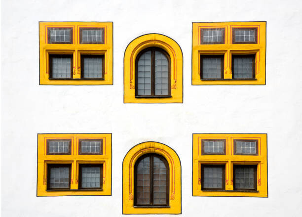 Poster Yellow windows