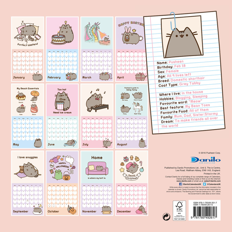 Calendar 2021 Pusheen