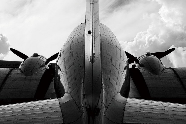 Quadro em vidro Plane - Backside