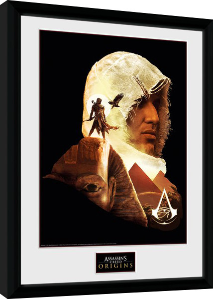 Assassins Creed Origins - Face Poster Emoldurado