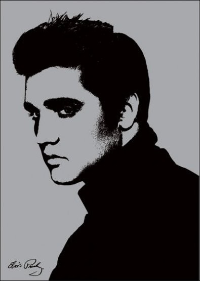 Reprodução do quadro Elvis Presley - Metallic