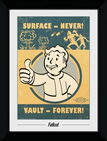 Fallout - Vault Forever Poster Emoldurado