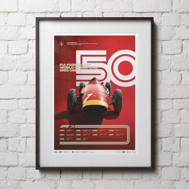 Reprodução do quadro Formula 1 Decades - 50's Maserati