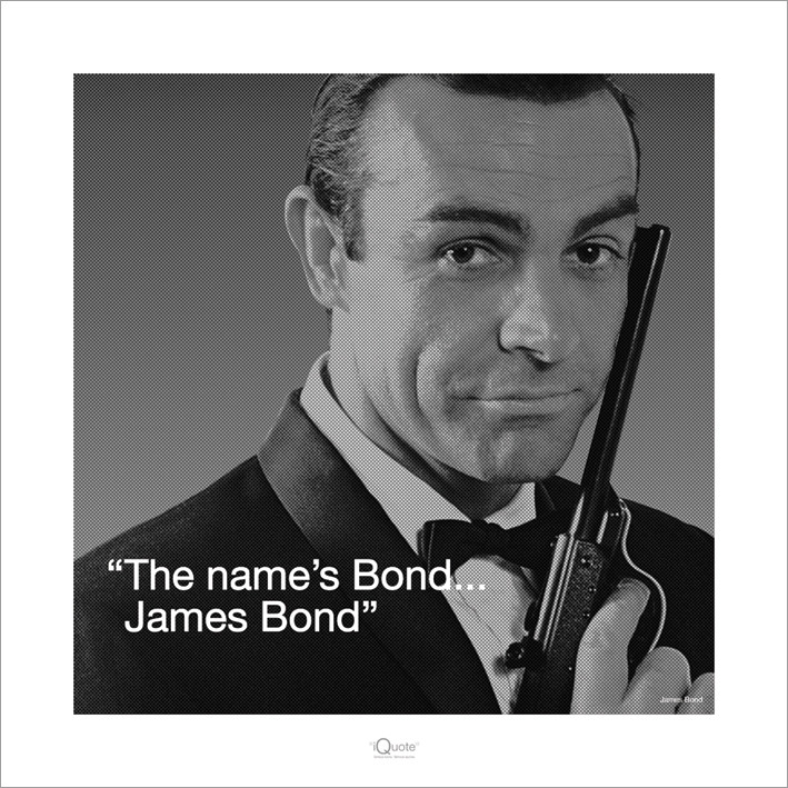 Reprodução do quadro James Bond 007 - Iquote