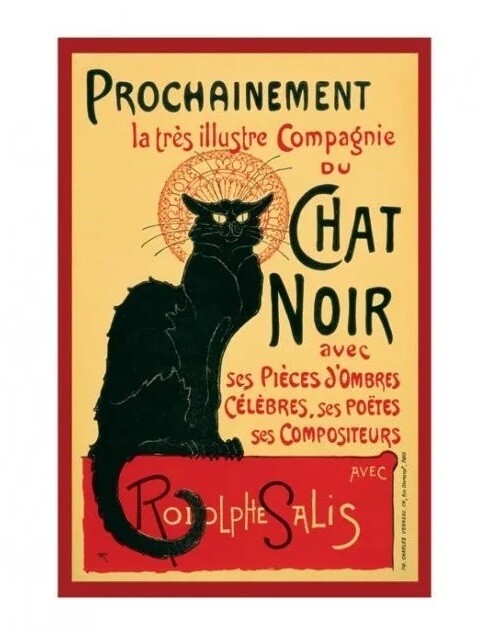 Reprodução do quadro Le Chat noir - Steinlein