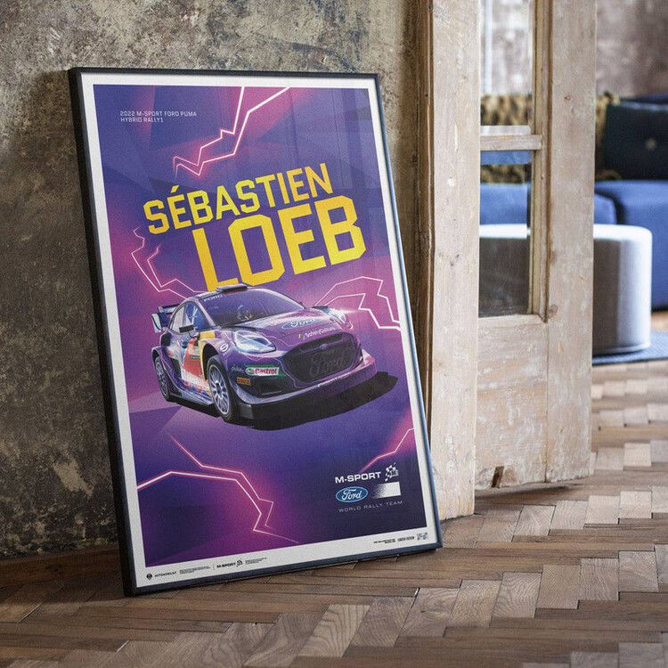 Reprodução do quadro M-Sport - Ford Puma Hybrid Rally1 - Sébastien Loeb - 2022