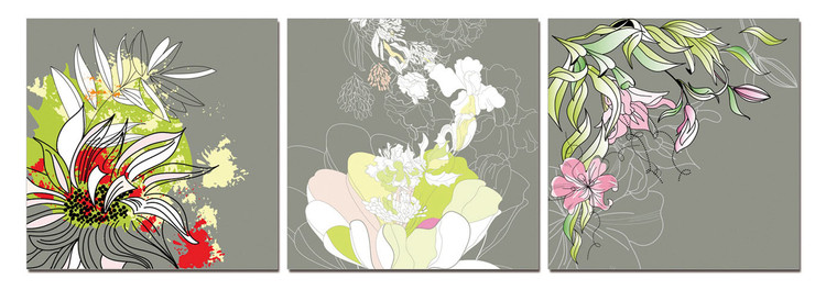 Quadro Modern Design - Colorful Blossoms