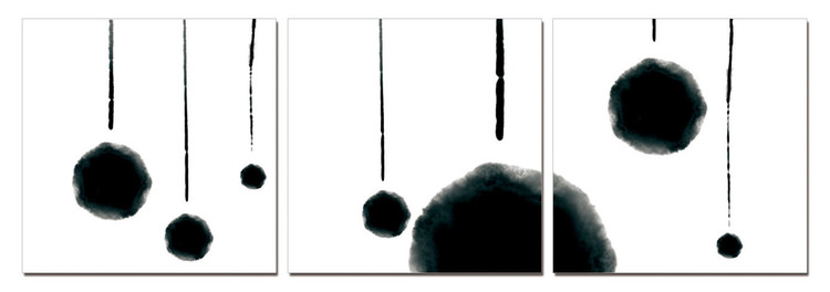 Quadro Modern Design - Hanging Balls (B&W)