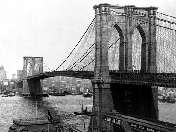 Reprodução do quadro New York - Brooklyn bridge
