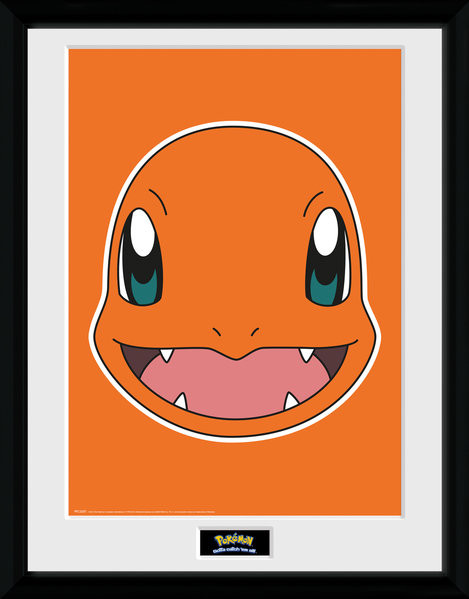 Pokemon - Charmander Face Poster Emoldurado