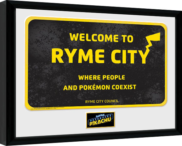 Pokemon: Detective Pikachu - Ryme City Poster Emoldurado