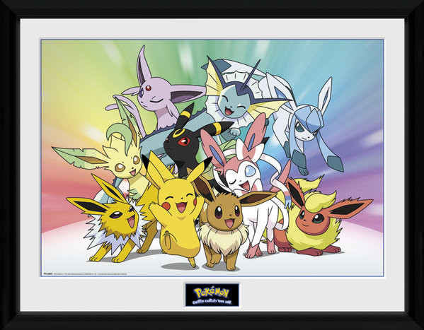 Pokemon - Eevee Poster Emoldurado