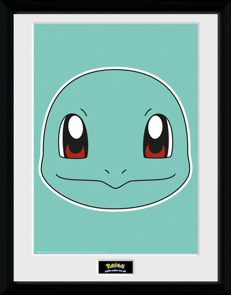 Pokemon - Squirtle Face Poster Emoldurado