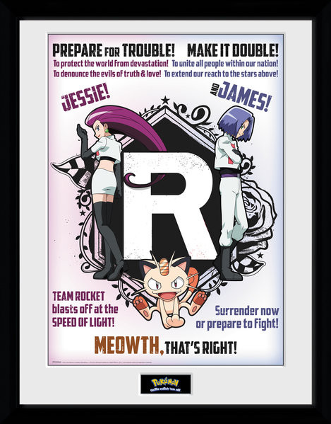Pokemon - Team Rocket Poster Emoldurado