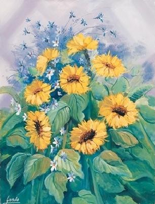 Reprodução do quadro Sunflowers