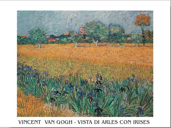 Reprodução do quadro View of Arles with Irises in the Foreground, 1888