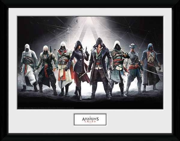 Poster Emoldurado Assassins Creed - Characters