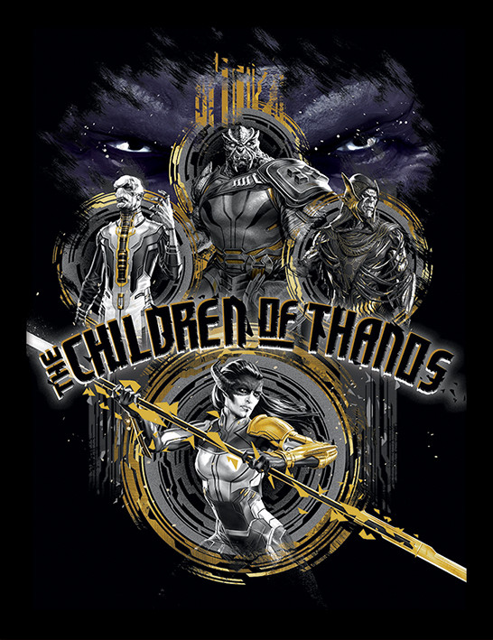 Poster Emoldurado Avengers Infinity War - Children of Thanos Stencil