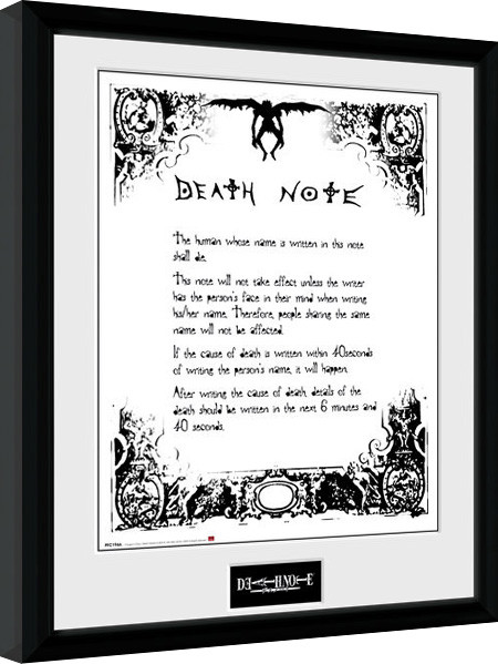 Poster Emoldurado Death Note - Death Note