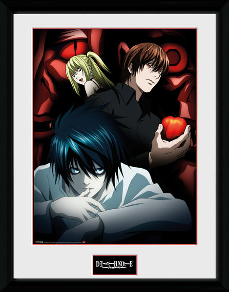 Poster Emoldurado Death Note - Light L and Misa