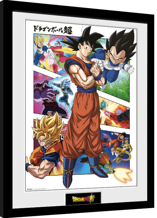 Dragon Ball - Panels Poster Emoldurado, Quadro em