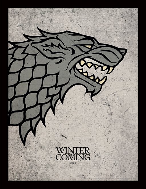 Poster Emoldurado Game of Thrones - Stark
