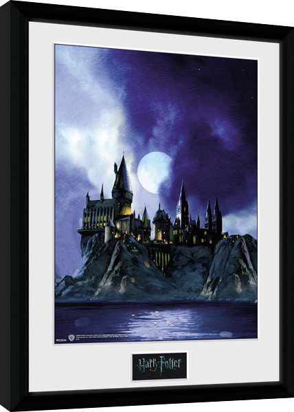 Poster Emoldurado Harry Potter - Hogwarts Painted