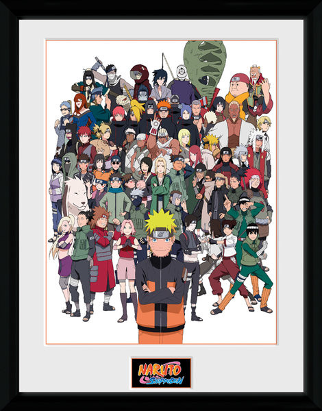 Naruto Shippuden - Photo Team 7 Poster Emoldurado, Quadro em